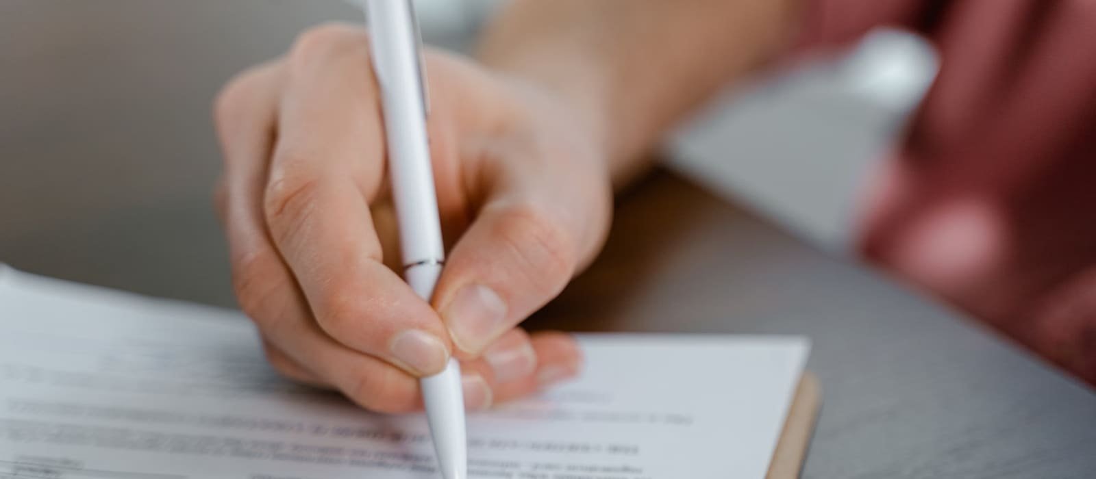 Privacy policy and data protection documentation on a desk